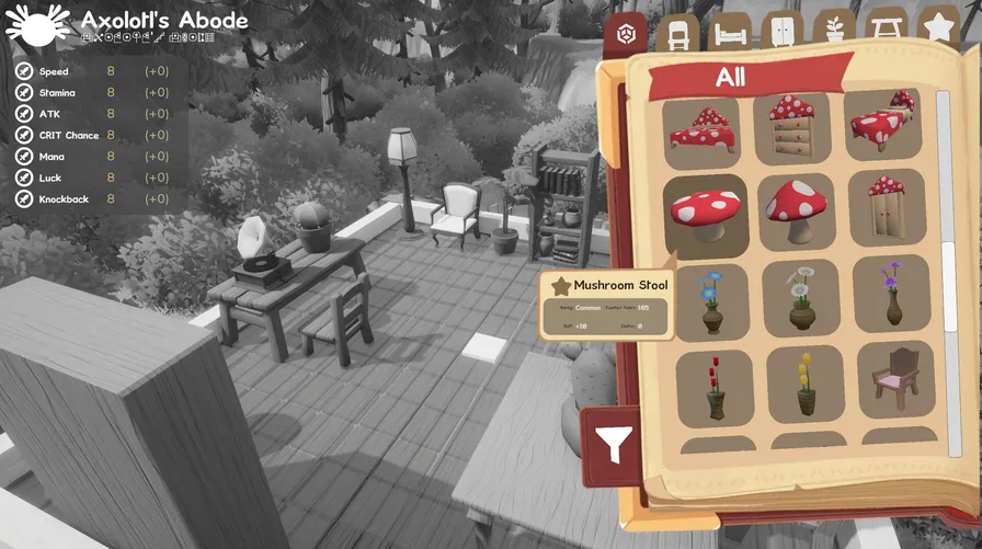 The decoration mode. Screenshot from a development build.