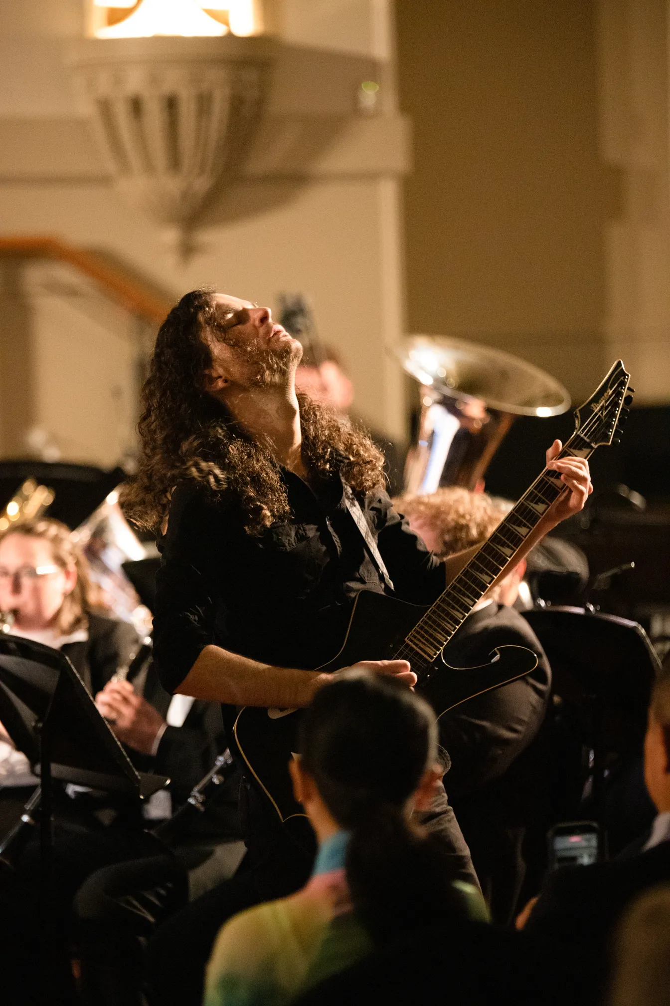 Guest electric guitarist Joshua Julian performing "Hydra" from "Roc's
Odyssey"