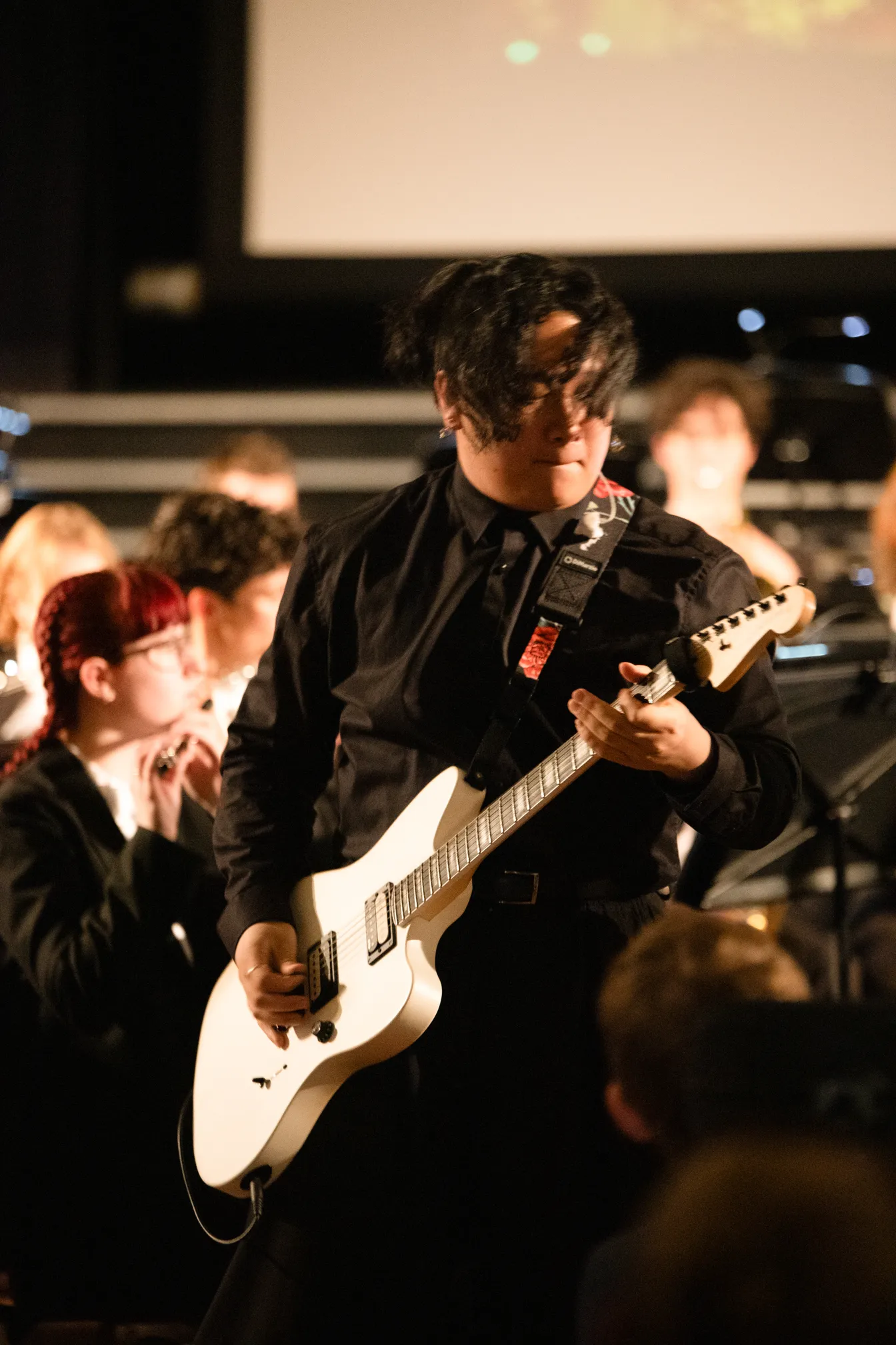 Guest electric guitarist Maverick Pov performing “Hydra” from “Roc’s
Odyssey”